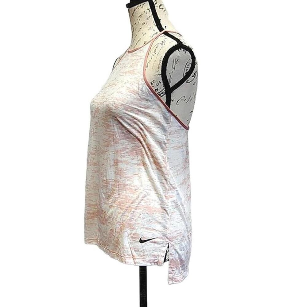 Nike Breath DRI-FIT Womens Athletic Tank Top XS Racerback Peach Pink Gym Workout - Picture 7 of 9